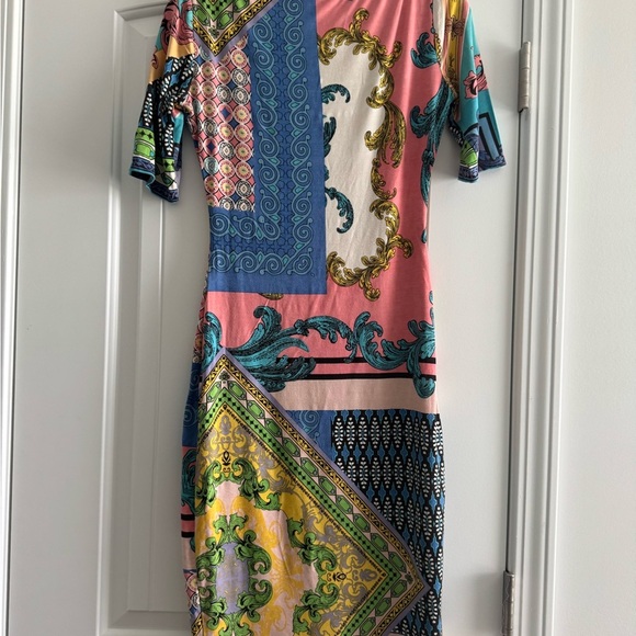 Hale Bob Multicolor Geometric Midi Dress - Picture 2 of 4